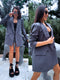 Oversize, klasikinis švarkas - PILKA PRE-ORDER